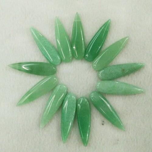 Wholesale 20pcs/Lot 2018 new fashion natural green aventurine water drop Pendants charms for jewelry marking free shipping