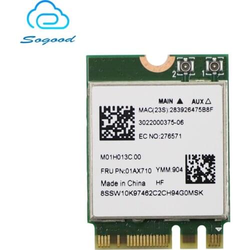 Original Realtek RTL8821CE 802.11AC 1X1 NGFF/M.2 interface dual band 2.4G 5G bluetooth 4.2 wireless network card FRU 01AX710