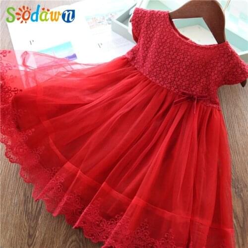 Sodawn Princess Dress Girl Evening Dress Party Dress Lace Girl Clothes Birthday Wedding Kids Clothes For Girl Children Dresses