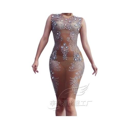 Sexy transparent mesh dress