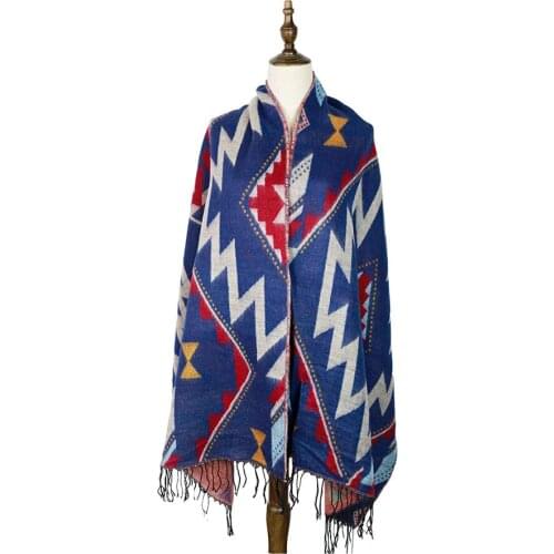 Muffler Cashmere Wool Blanket Long Winter Stole Capes Shawl Geometric Fashion Women Scarf Echarpe Femme Wraps