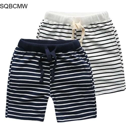 2020 stripe fashion Kids Trousers Children Pants for baby boys summer beach loose shorts size90~130 Girls Clothes