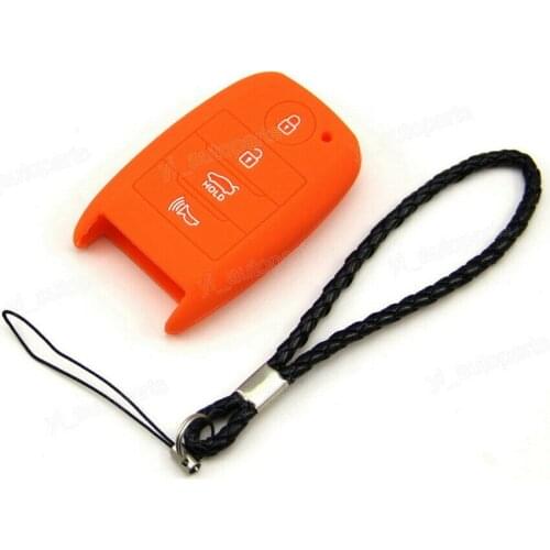 Orange Silicone Case Cover Fit For Kia 4 Buttons Smart Key K3 Soul Cerato SMK4FOR SY5XMFNA04