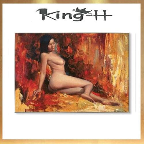 Modern Abstract Nude Girls Oil Painting on Canvas Poster Wall Art Portrait Picture For Living Room Home Decoration