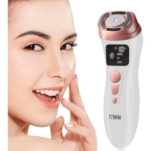 Ultrasonic Mini HIFU Skin Rejuvenation Tightening Lifting Therapy RF Fadiofrecuencia EMS Microcurrent Facial Care Beauty Device