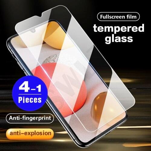 1-4Pcs Phone Screen Protector for Samsung Galaxy A02 A02S A12 A22 A32 5G A42 A52 A72 Tempered Glass protective Film smartphone