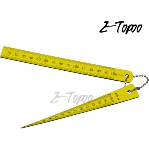 1-15mm plastic Toper Weld Gage with 150mm Straight Scale Inspection Kegelmessgerat combination Taper ruler feeler gauge