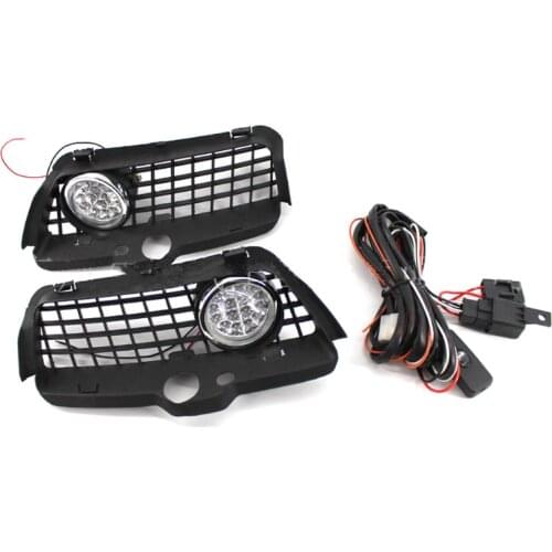 1 Pair Car Front Fog Light Lamp Driving Lamp Grille With Led Light And Connecting Wire Cable For Volkswagen Golf3 MK3 1992-1998