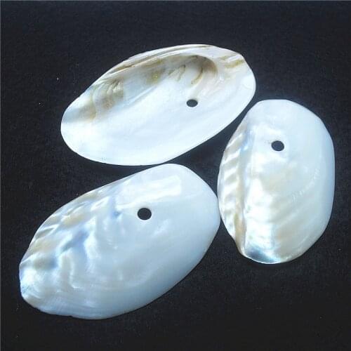 1PC Nature Saltwater Shell Pendants Oyster Pearl From Sea Size 8X5CM Nature White Colors Good For Your Free Shippings