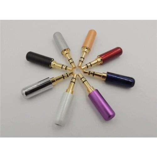 10pcs GOLD 3 Pole RCA 3.5mm audio plug RCA Audio Connector RCA 3.5 jack Laser Printing Stereo Headset Dual Track Audio connector