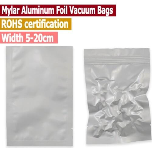 100 pc Small Size Mylar Aluminum Foil Heat Seal Bags,Vacuum Aluminum Foil Bags,Keep Aroma,Oxygen Barrier Width From 5 to 18 cm