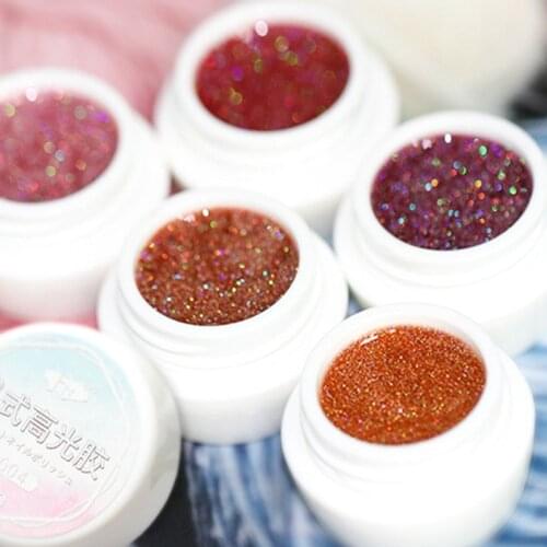 12 Colors Option Shining Highlight Glue Nail Glue Manicure Makeup for Party Manicure Store MP789