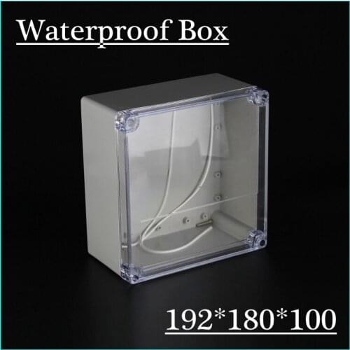 192*188*100mm Free shipping , Transparent Cover plastic electric control box , Junction Enclosure waterproof and dustproof boxes