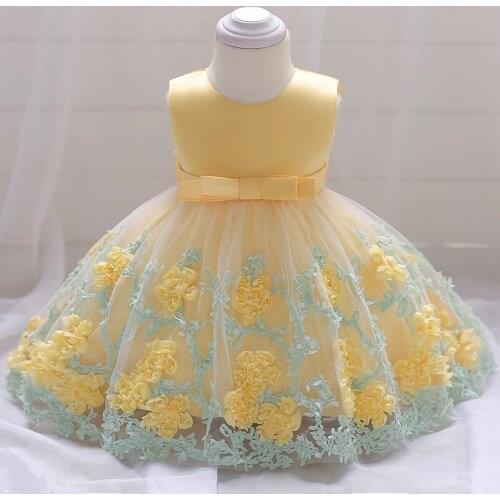 2020 Girl Baby Princess Dress Summer Decals Flower Wedding Dress Baby Girl birthday Party Dresses Toddler Baby Girls Dresses