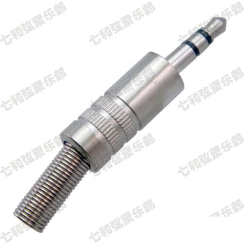 4 Pcs 3.5mm Stereo Male Plug Microphone Audio Cable amplifier Connector with metal spring,Guitar Cable Plug