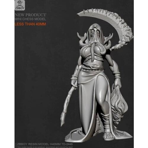 40MM Resin model kits Octopus woman self-assembled TD-2446
