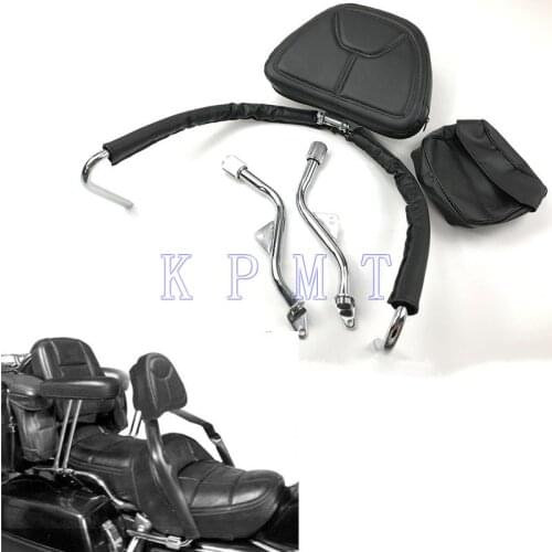 Motorcycle Accessories Adjustable leather Driver Rider seat Backrest Kit Custom Made For Goldwing GL1800 2001-2017