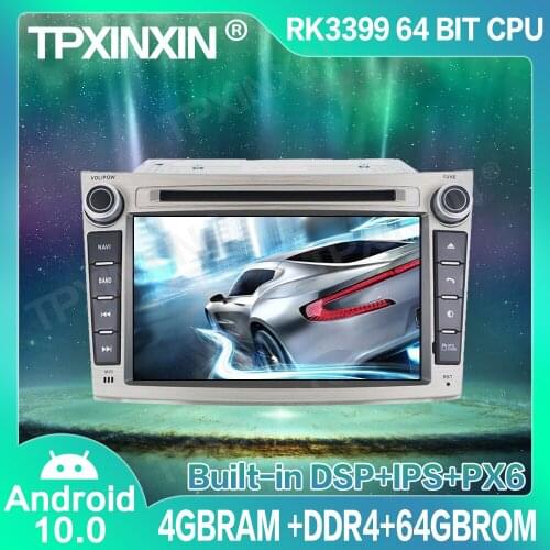4+64G Android 10.0 For Subaru Outback 2009-2014 Car GPS Navigation Radio Player Car Multimedia Player Headunit Tape Recorder DSP