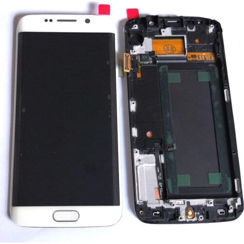 Amoled For Samsung Galaxy S6 Edge SM-G925F G925F G925 G925i Lcd Screen+display+Touch Glass Frame Assembly Replacement Amoled