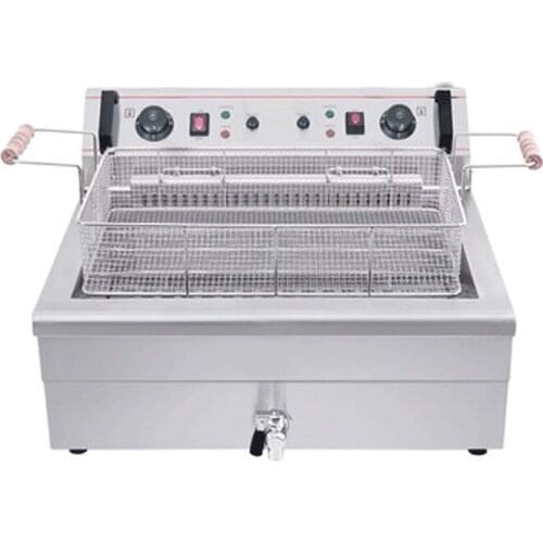 Chommercial Fries Cooker Electric 20/30L Single Tank Single Basket Deep Fryer