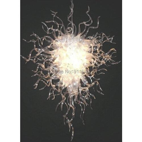 Art Store Restaurant Clear Glass Chandeliers LED 110-240v 100% Hand Blown Glass Crystal Chandelier
