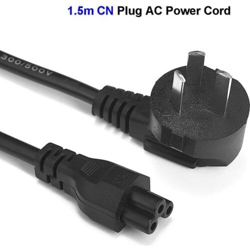 CN Power Supply Cord 1.5m 5ft China IEC C5 Plug Power Cable For HP Dell Lenovo Sony Samsung Notebook LG ASUS Laptop AC Adapter