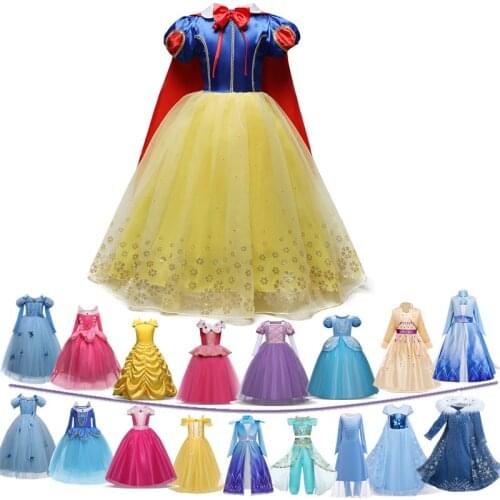 Role-play Girls Costume Long Sleeve Kids Clothing Children Fancy Princess Dress Up For Girls Party Disguise Robe Fille