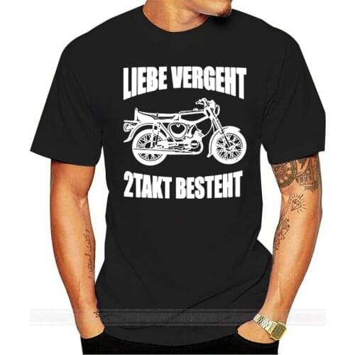 Liebe vergeht 2Takt besteht - T-Shirt Simson S50 S51 Moped Roller DDR Geschenk male brand teeshirt men summer cotton t shirt
