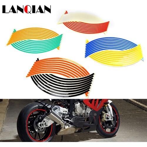 Motorcycle sticker Colorful motor wheel stickers Reflective Rim Stip for Yamaha FZ1 FZ6 FZ-07 FZ8 FZ-09 FZ-10 FZS1000 FAZER