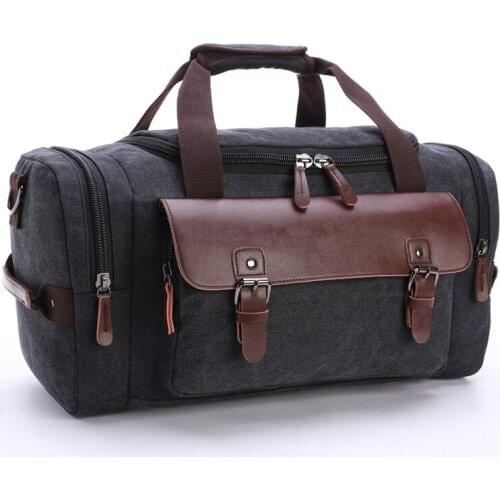 New Arrival Men Women Canvas Travel Bags Large Capacity Portable Female Male Shoulder Bags Luxury Vintage Travel Duffle Bag