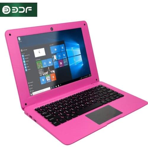 New 10.1 Inch Windows Ultrathin Netbook Intel 4GB RAM And 64GB Storage Computer Ultra Thin Notebook With Windows10 OS (Pink)