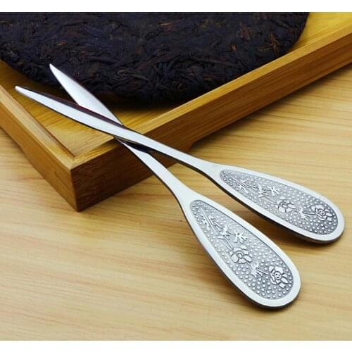 500pcs/lot Puerh Tea Knife Stainless Steel Puer Needle Thickness Insert Tea Cake Brick Cone Prying Tool For Chinese Tea SN1077
