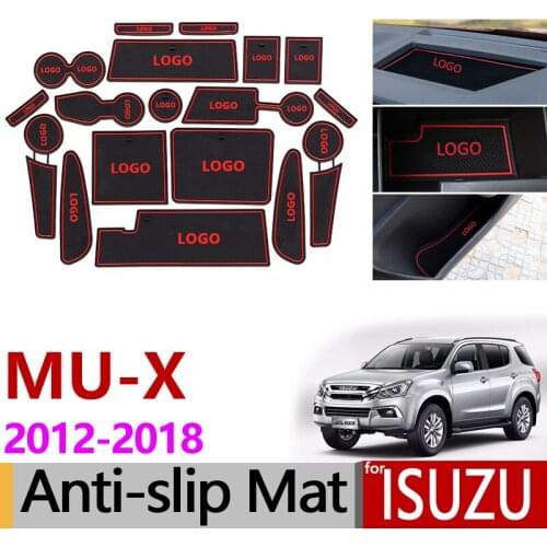 For Isuzu MUX 2012~2018 Anti-Slip Rubber Cup Cushion Door Groove Mat RF10 RF20 2013 2014 2015 2016 2017 MU-X MU X Accessories