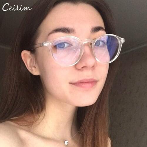 Transparent Eyeglasses Women Clear Lens Anti Blue Light Computer Glasses Optical Spectacles Frames 2020 Fashion Fake Eyewear