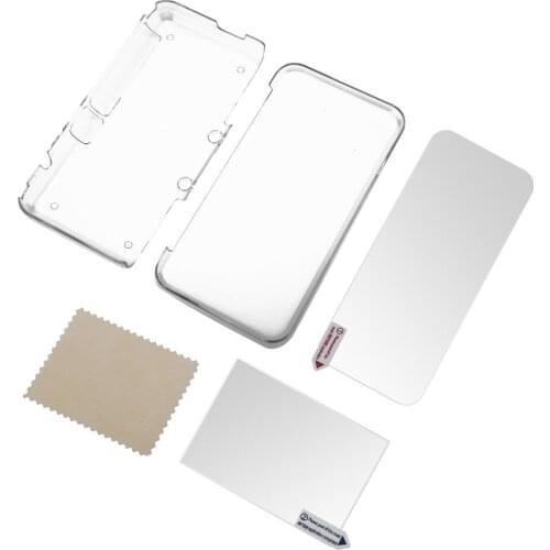 Transparent Protective Cover Case + Screen Film for Nintendo NEW 2DS XL