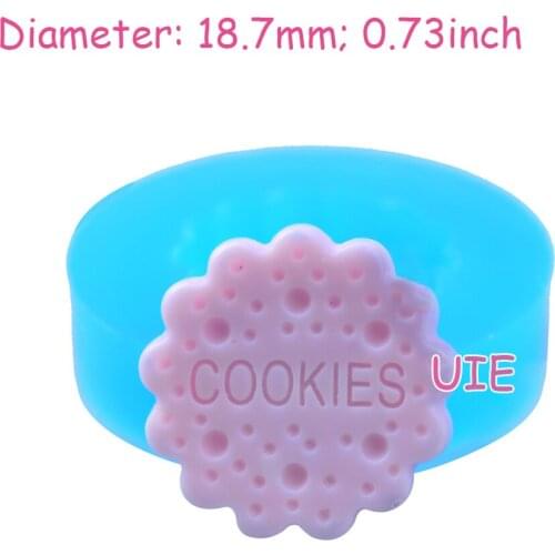 QYL224U 18.7mm COOKIES Silicone Mold - Cake Decoration, Sugarcraft, Fondant, Chocolate, Candy, Biscuit, Resin, Gum Paste, Icing