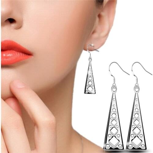 KOFSAC New Fashion 925 Sterling Silver Earrings For Women Engagement Romantic Paris Eiffel Tower Earring Jewelry Girl Best Gift