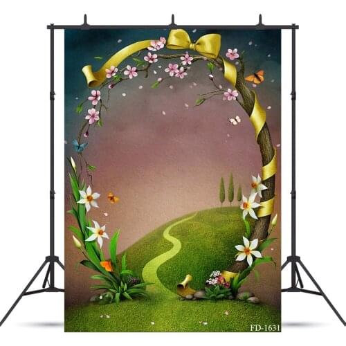 Fairy Tale Photography Background Arch Door Backdrops for Photo Shoot Props Child Baby Cloth Printed Photo Backdrop Photocall