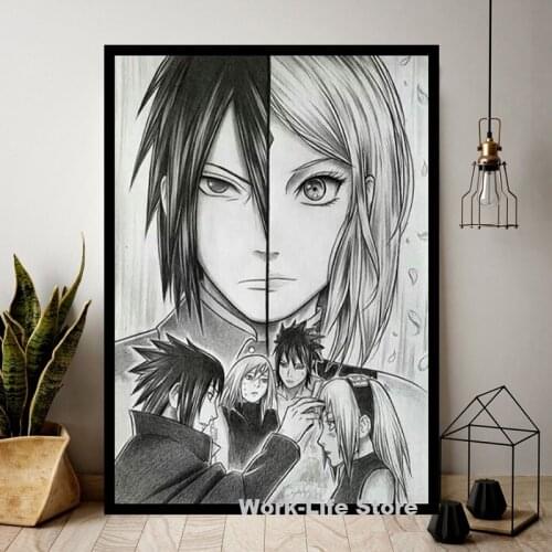 Japanese Anime Sasuke Canvas Painting Cartoon Character Posters Prints Wall Art Picture for Kidsroom Home Decor Cuadros
