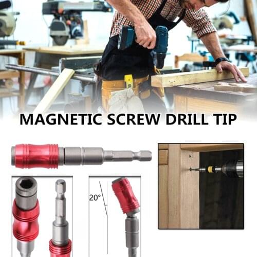 Magnetic Screw Drill Tip Drill Screw Tool 1/4"Bit Tip Holder Quickly Magnetic Tip Holder Drive Guide Drill Bit Extension Rod