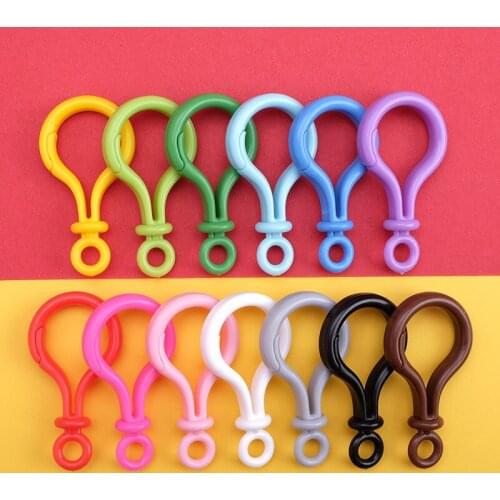 13pcs High quality DIY color acrylic lobster buckle doll keychain plastic keychain luggage hook buckle accessories
