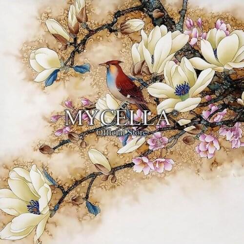 5D DIY Diamond Painting Cross Stitch Beautiful Flower And Bird Tree Scenery Embroidery Full Round Rhinestone Mosaic Needlework
