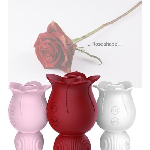 7 speed tongue lick sucking sex toys for woman Silicone waterproof rose vibrator adult masturbation massager clitoris stimulator