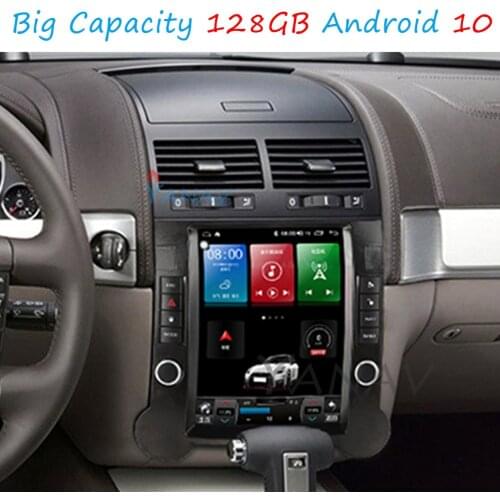128GB Car Radio Android 10 Tesla Style Screen For Volkswagen Toureg 2003-2011 Multimedia Video Player GPS Navi Carplay headunit