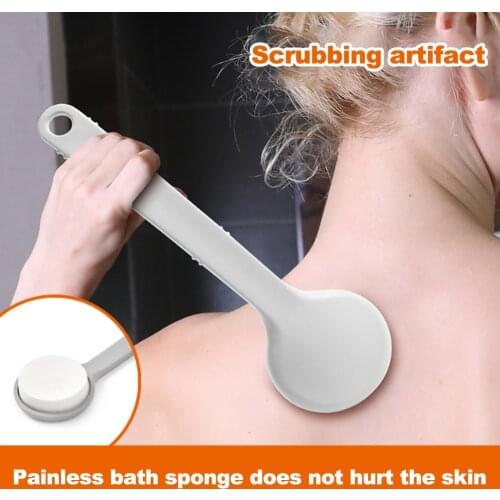 Painless bath sponge shower lotion applicator bath back brush long handle shower gel skin brush bath towel artifact