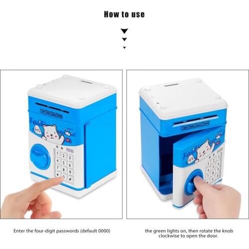 Large Piggy Bank Safe ATM Bank Saving Box Music Money Box Electronic Piggy Bank Cat Paper Money Cash Coin Bank