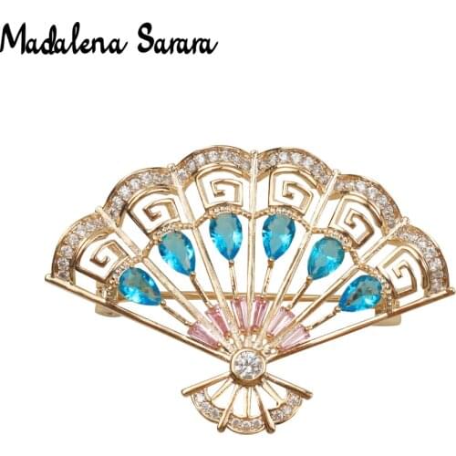 MADALENA SARARA AAAA Cubic Zircon Brooch Flamingo Style Fine Brooch Women Suit Decoration Wholesale