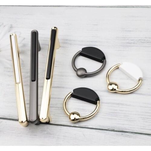 Black White Grey Zinc Alloy Luxury Simple Cabinet Knobs NordicDrawer Pulls Kitchen Door Handles for Furniture Hardware