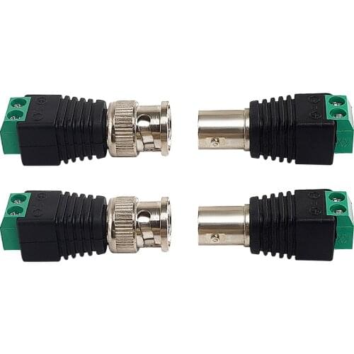 For Male and female DC power plug adapter, female socket adapter, connector jack, female plug, green for monitoring, CCTV, LED
