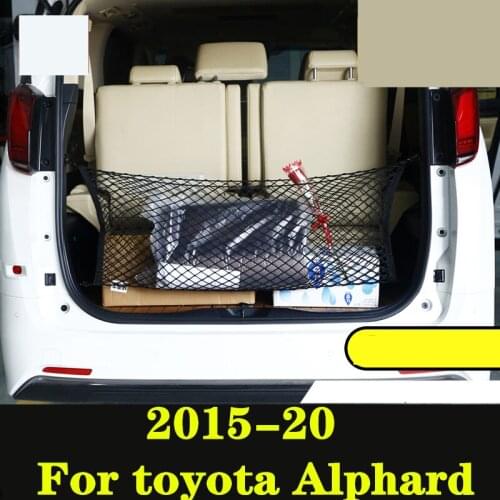 For toyota Alphard 2015-20 Rear car cargo storage device storage elastic carrier mesh network car internal storage bag storage
